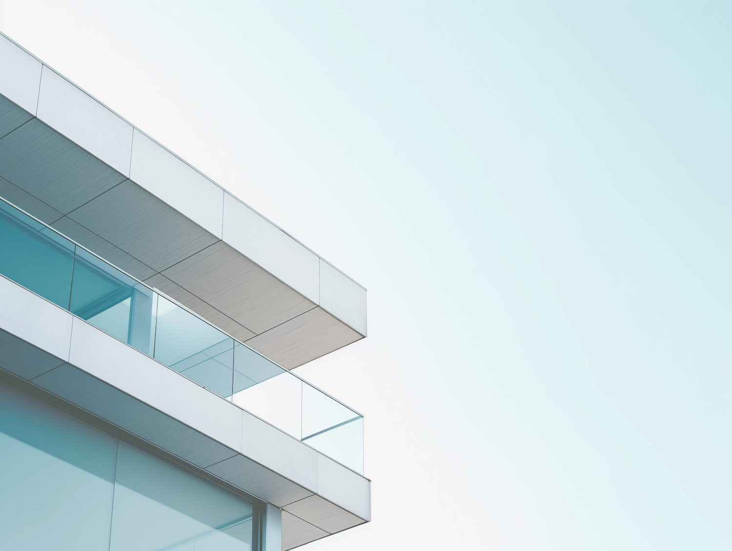 Modern architecture with geometric lines and glass windows